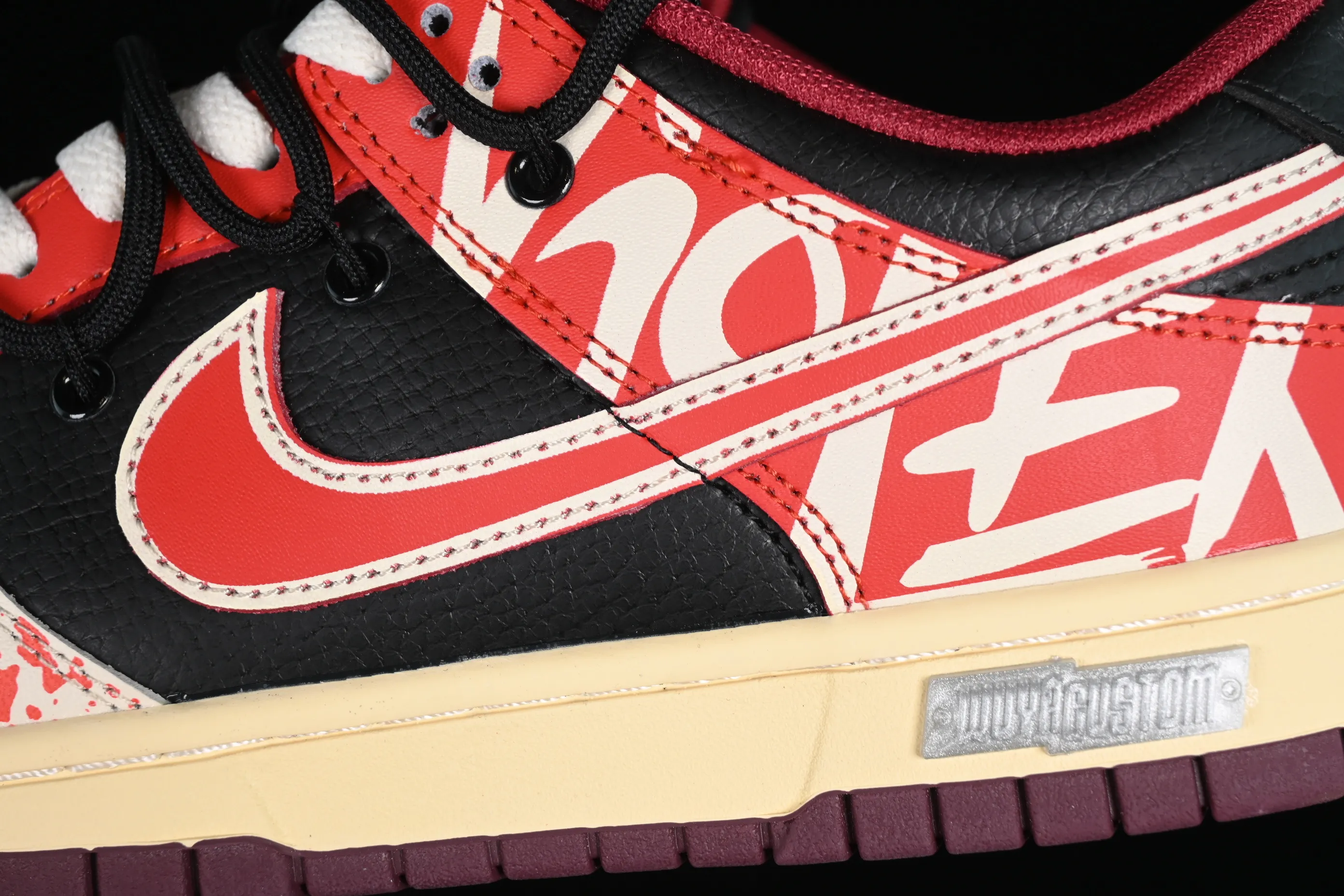All categories Nk SB Dunk series Nk SB Dunk Low Low-top sneakers Nk Dunk Low WUYA Violent aesthetics Cool graffiti Retro distressed Deconstruction SB strap low-top casual sneakers DJ6188-600